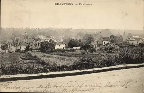 Ak Champigny sur Marne Val de Marne, Panorama