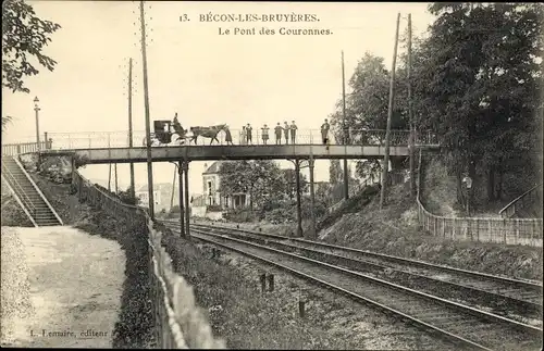 Ak Becon les Bruyeres Hauts de Seine, Le Pont des Couronnes