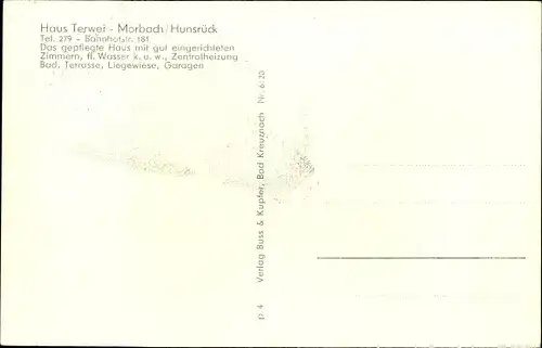 Ak Morbach Hunsrück, Haus Terwei
