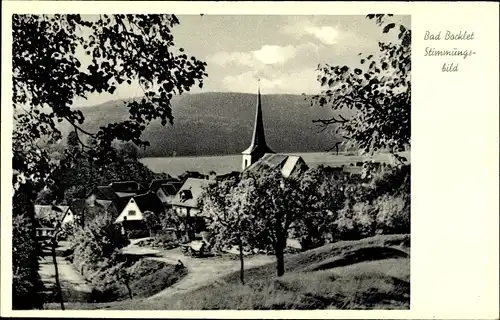 Ak Bad Bocklet in Unterfranken, Sanatorium Dr. Trümbach, Ortsblick