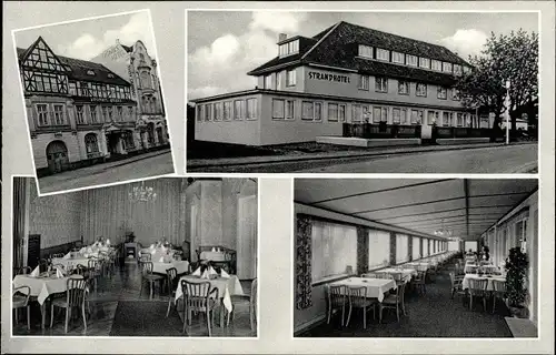 Ak Husum in Nordfriesland, Thomas Hotel, Strand Hotel St Peter Ording, Aussen- und Innenansicht