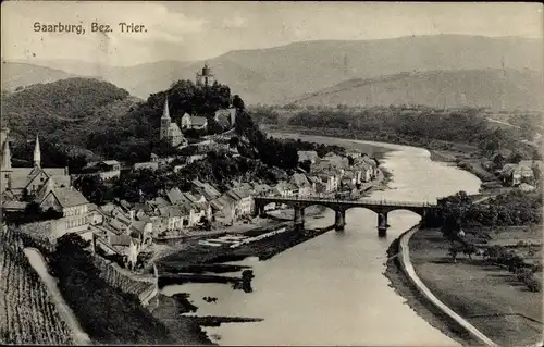 Ak Saarburg an der Saar Bezirk Trier, Gesamtansicht