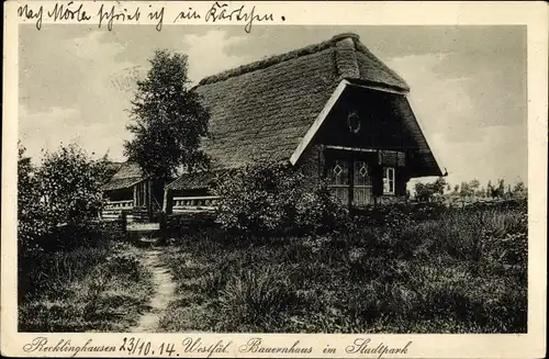 Ak Recklinghausen im Ruhrgebiet, Bauernhaus im Stadtpark