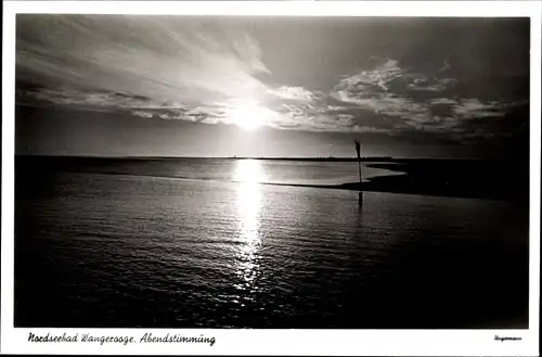 Ak Nordseebad Wangerooge in Ostfriesland, Abendstimmung