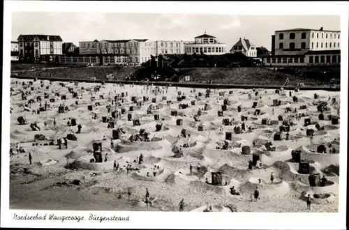 Ak Nordseebad Wangerooge in Ostfriesland, Burgenstrand, Hotels