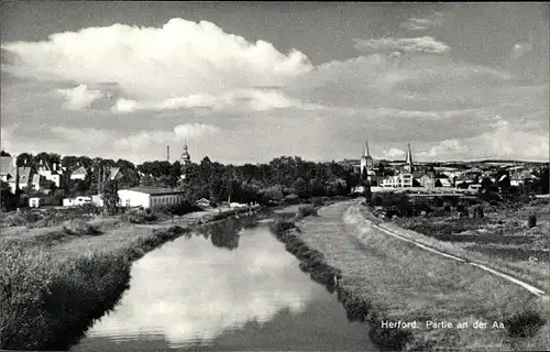 Ak Herford in Nordrhein Westfalen, Fluss Aa