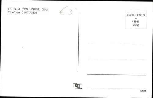 Ak Goor Overijssel, 7 UP fabriek, Scheperboer, B. J. Ter Horst