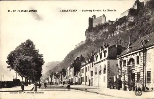 Ak Besançon Doubs, Faubourg Rivotte, la Citadelle