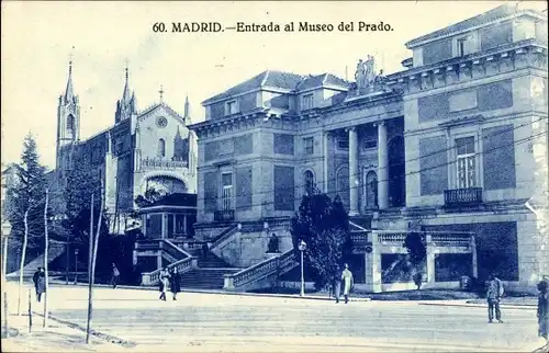 Ak Madrid Spanien, Entrada al Museo del Prado