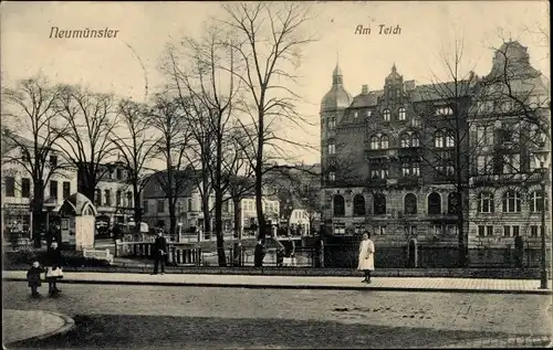 Ak Neumünster in Holstein, Am Teich