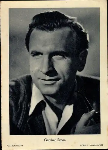 Ak Schauspieler Günther Simon, Portrait