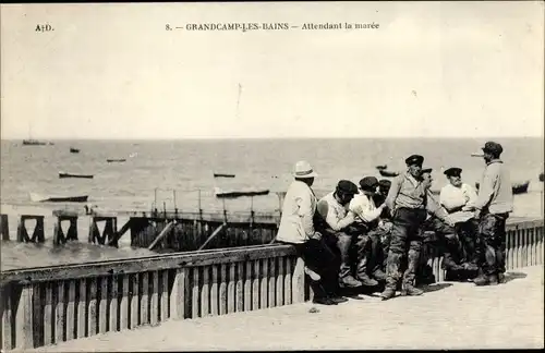 Ak Grandcamp les Bains Calvados, Attendant la maree