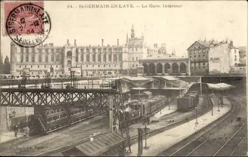 Ak Saint Germain en Laye Yvelines, La Gare, Interieur