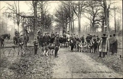 Ak Rambouillet Yvelines, Foret, Chasse a Courre