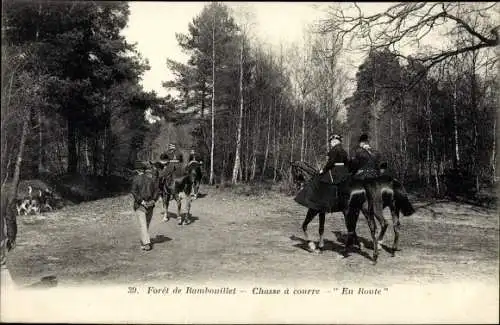 Ak Rambouillet Yvelines, Foret, Chasse a Courre, En Route