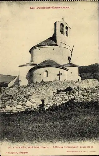 Ak Planès Pyrénées Orientales, L'Eglise