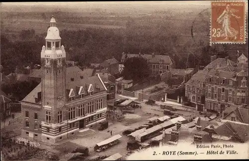 Ak Roye Somme, Hotel de Ville