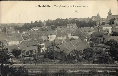 Ak Montdidier Somme, Vue generale prise des Montelettes