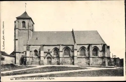 Ak Montieres les Amiens Somme, L'Eglise