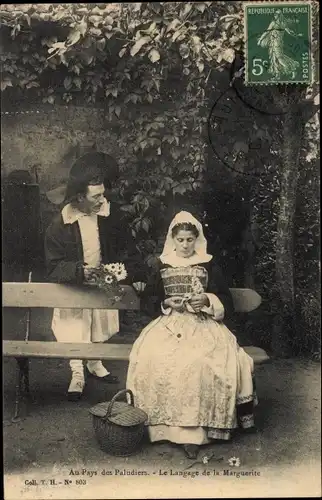 Ak Loire Atlantique Frankreich, Au Pays des Paludiers, Le Langage de la Marguerite