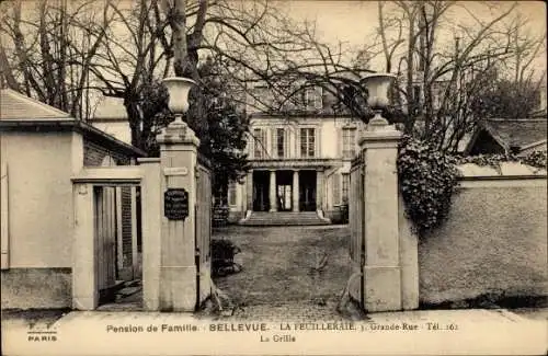 Ak Bellevue Hauts de Seine, Pension de Famille, La Feuilleraie, La Grille