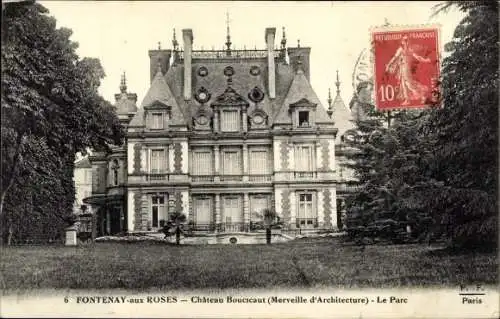 Ak Fontenay aux Roses Hauts de Seine, Chateau Boucicaut, Le Parc