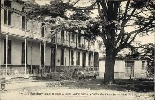 Ak Fontenay aux Roses Hauts de Seine, Asile Ledru Rollin, Salles des Convalescentes et Preau