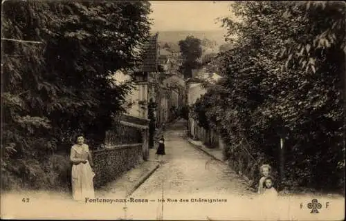 Ak Fontenay aux Roses Hauts de Seine, La Rue des Chataigniers