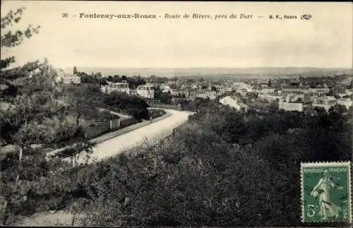 Ak Fontenay aux Roses Hauts de Seine, Route de Bievre, pres du Fort