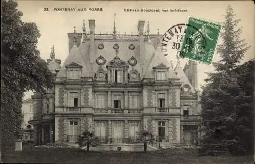 Ak Fontenay aux Roses Hauts de Seine, Chateau Boucicaut, vue interieure