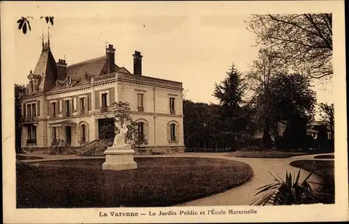 Ak Lavarenne Val-de-Marne, Le Jardin Public, L'Ecole Maternelle