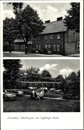 Ak Latendorf in Schleswig Holstein, Lindemanns Gasthaus, Gartenpartie
