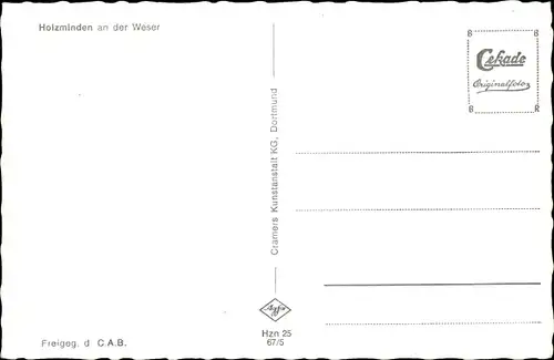 Ak Holzminden an der Weser, Panorama vom Ort