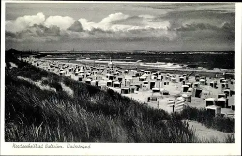 Ak Insel Baltrum in Ostfriesland, Badestrand, Strandkörbe