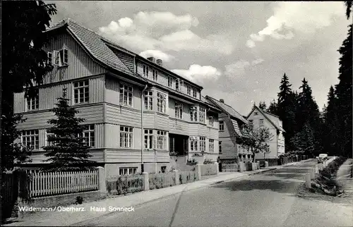 Ak Wildemann Clausthal Zellerfeld im Oberharz, Straßenansicht vom Haus Sonneck