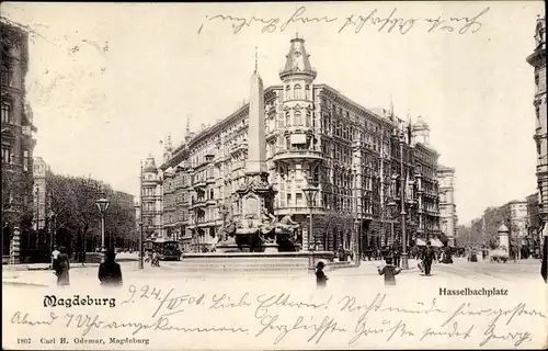 Ak Magdeburg an der Elbe, Hasselbachplatz