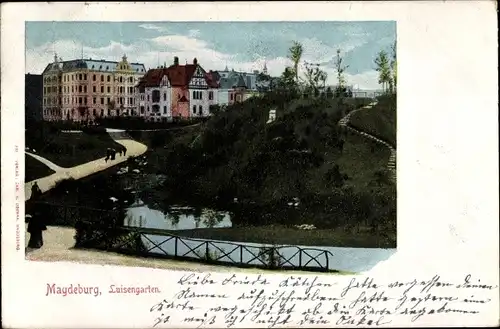 Ak Magdeburg an der Elbe, Luisengarten