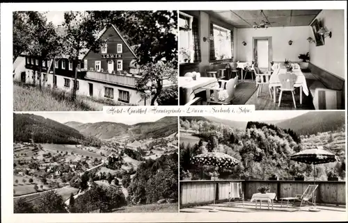 Ak Seebach in Baden Schwarzwald, Hotel Hornisgrinde Löwen, Panorama