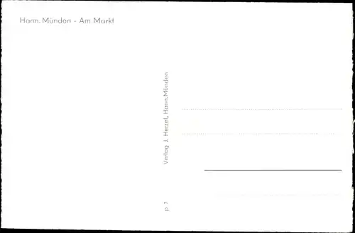 Ak Hann. Münden in Niedersachsen, Markt