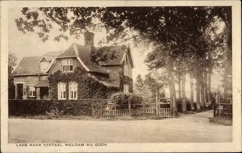 Ak Goor Overijssel, Laan naar Kasteel Weldam