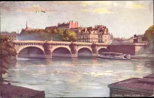 Künstler Ak Paris I, Pont Henri IV