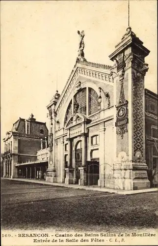 Ak Besançon Doubs, Casino des Bains Salins de la Mouillere, Entree de la Salle des Fetes