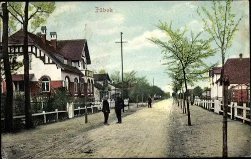 Ak Jübek in Schleswig Holstein, Straßenpartie im Ort