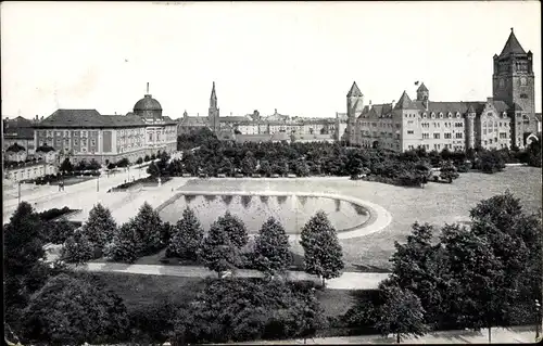 Ak Poznań Posen, Blick auf die neue Kaiserpfalz