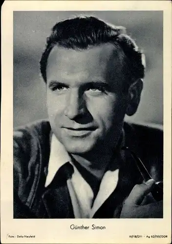 Ak Schauspieler Günther Simon, Portrait