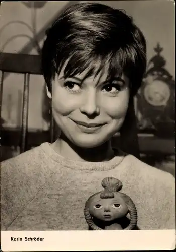 Ak Schauspielerin Karin Schröder, Ach du fröhliche, Portrait