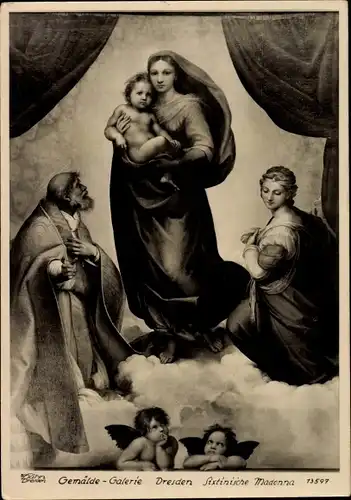 Künstler Ak Raffael, Sixtinische Madonna, Gemäldegalerie Dresden
