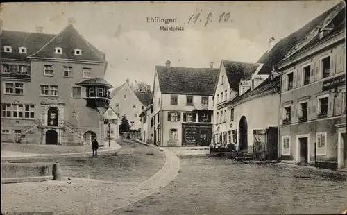 Ak Löffingen im Schwarzwald, Marktplatz
