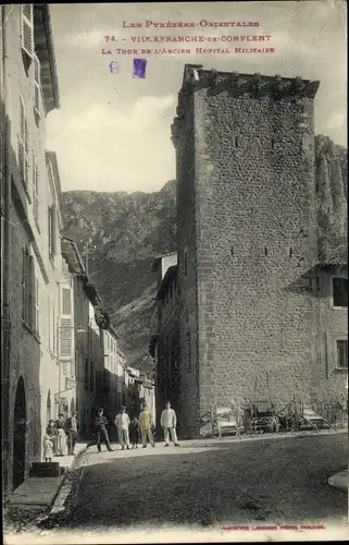 Ak Villefranche de Conflent Pyrénées Orientales, La Tour de l'ancien Hopital Militaire