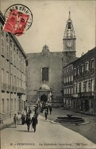 Ak Perpignan Pyrénées Orientales, La Cathedrale Saint Jean